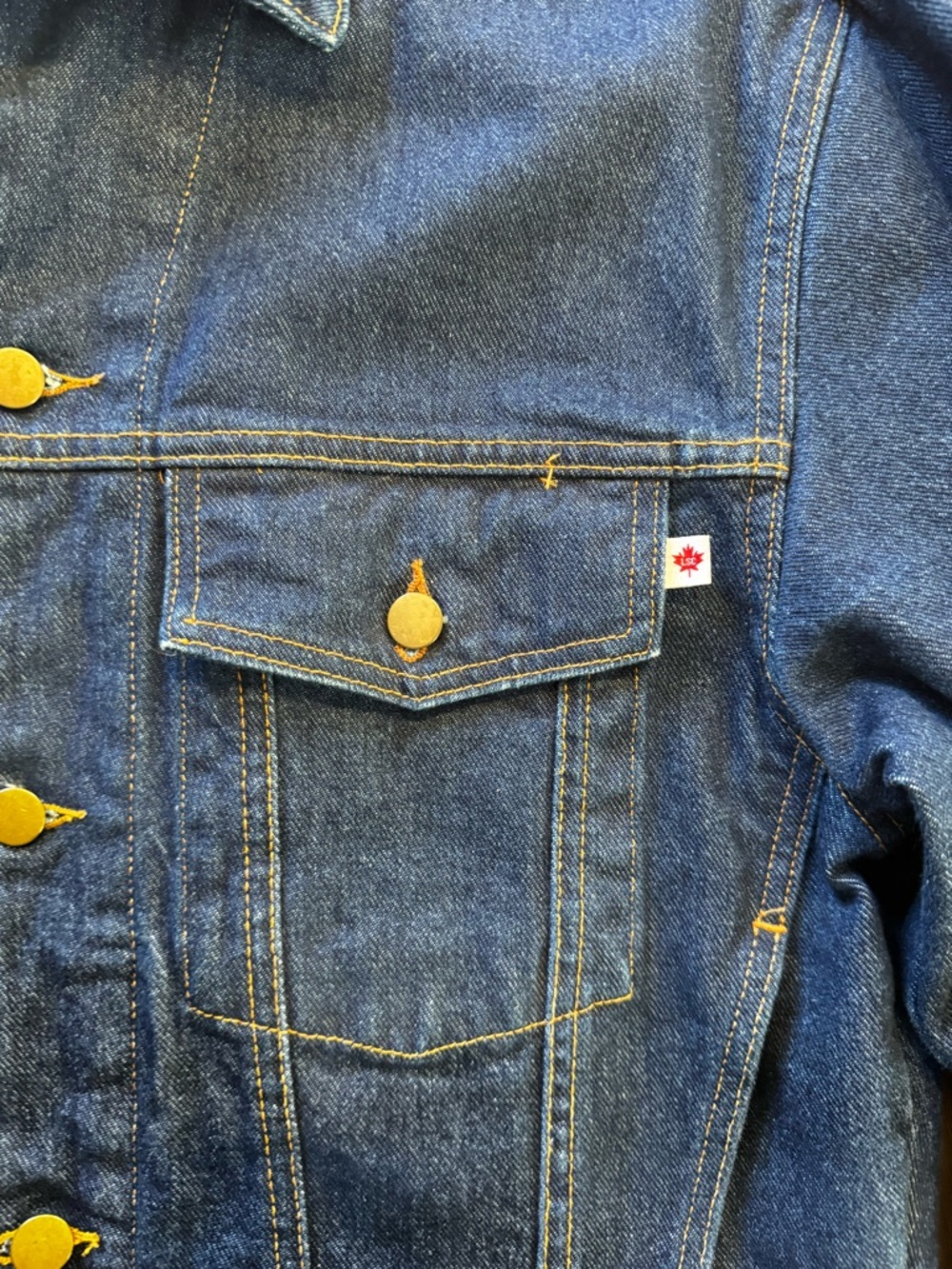 Vintage Linson Canada Men's Cropped Jean Denim Jacket Size Medium Pristine - Picture 2 of 7